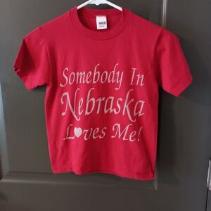 Red Kids Tee - Nebraska Love Design